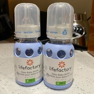 Lifefactory glass baby bottle duo- 4oz